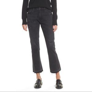 Citizens of Humanity Sasha Twist Crop Low Slung Flare Jeans in Black - Size 24